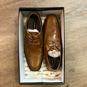 Report Men's Tan Leather Lace-Up Oxfords